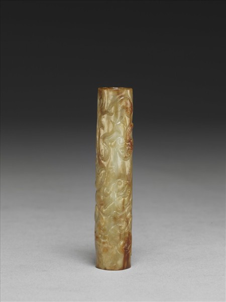 仿古螭鳳紋玉管