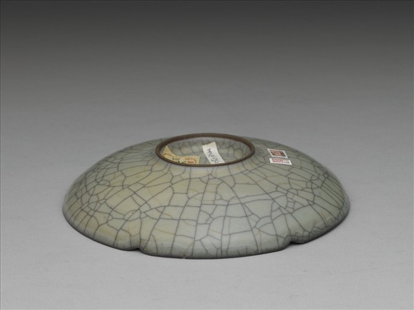 哥窯 青瓷葵口盤