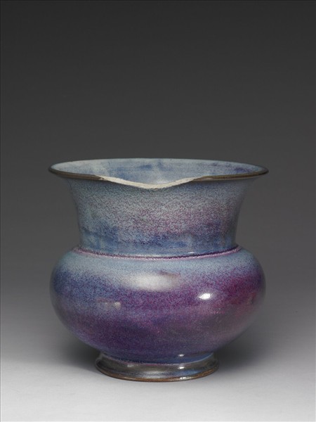 鈞窯 葡萄紫釉渣斗式花盆