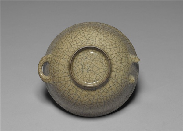 哥窯 米黃釉雙耳碗