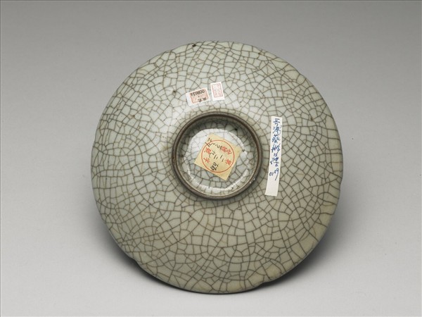 哥窯 青瓷葵口盤