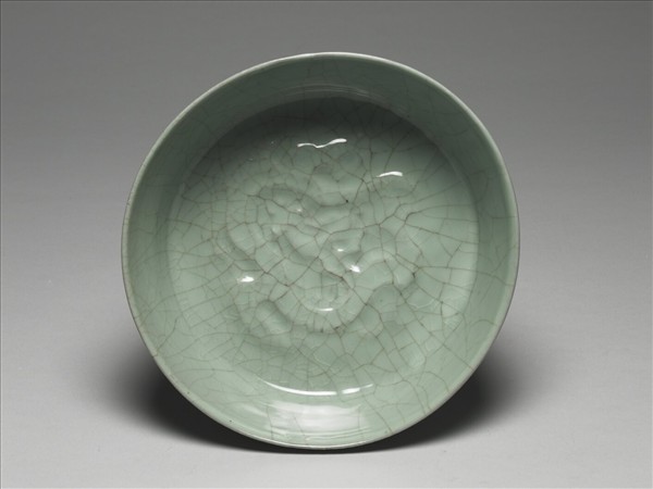 官窯 青瓷印花龍紋洗