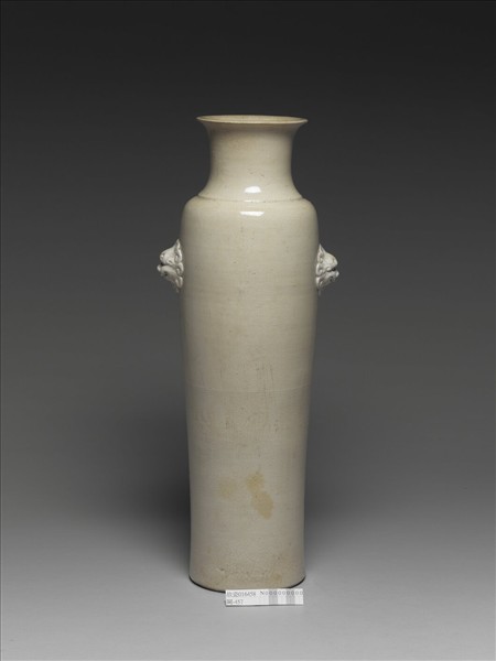 漳州窯 白瓷獸耳瓶