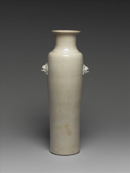 漳州窯 白瓷獸耳瓶