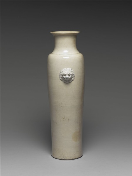 漳州窯 白瓷獸耳瓶