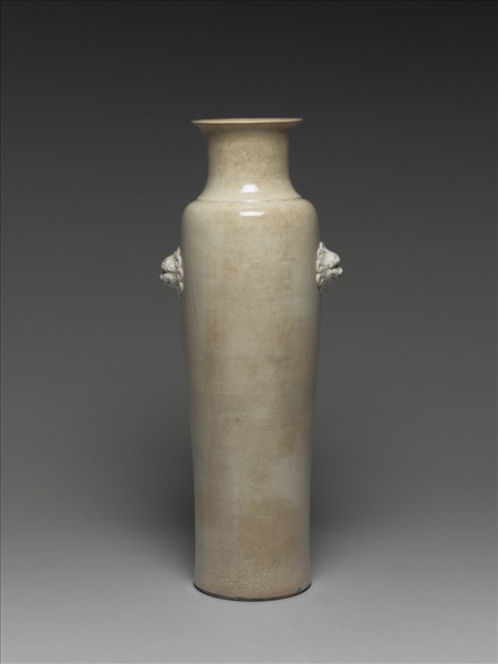 漳州窯 白瓷獸耳瓶