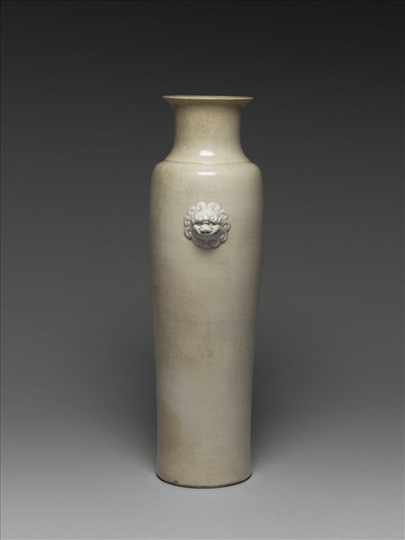 漳州窯 白瓷獸耳瓶