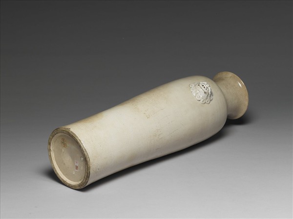 漳州窯 白瓷獸耳瓶