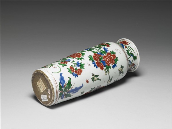 青花五彩花卉紋瓶