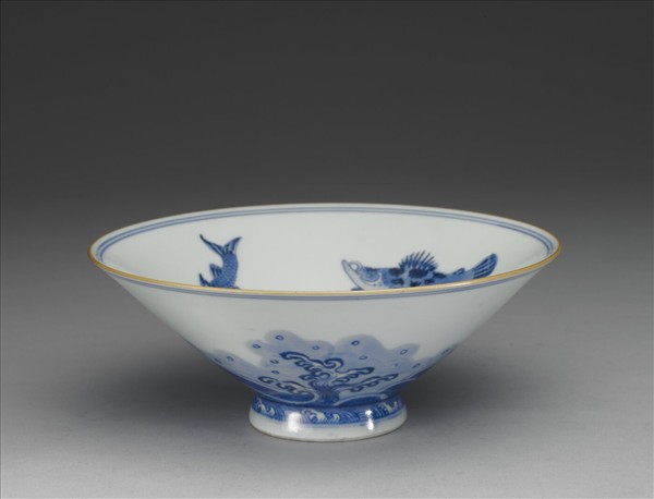 青花魚藻紋碗