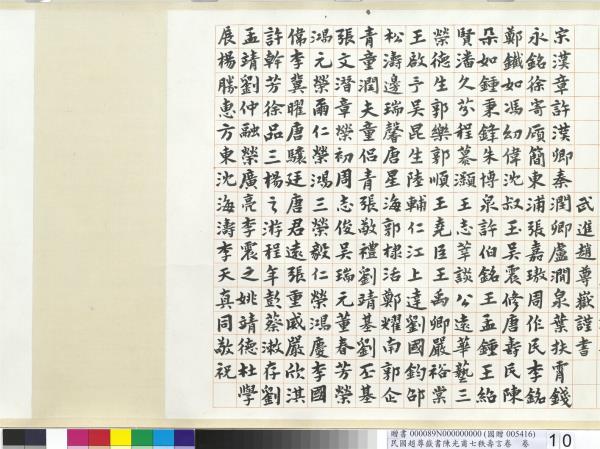 民國趙尊嶽書陳光甫七秩壽言　卷