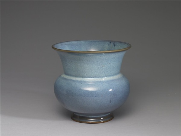鈞窯 天青釉渣斗