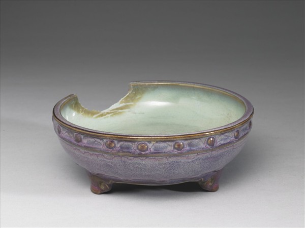 鈞窯 葡萄紫釉盆托