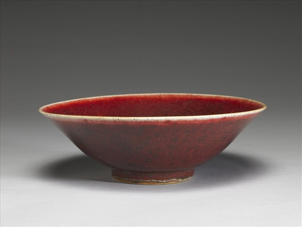 霽紅釉碗