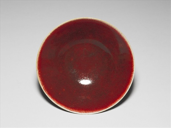 霽紅釉碗