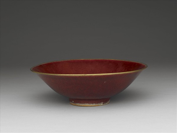 霽紅釉碗