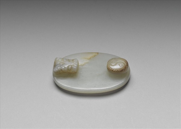 玉壽字雙龍紋帶扣