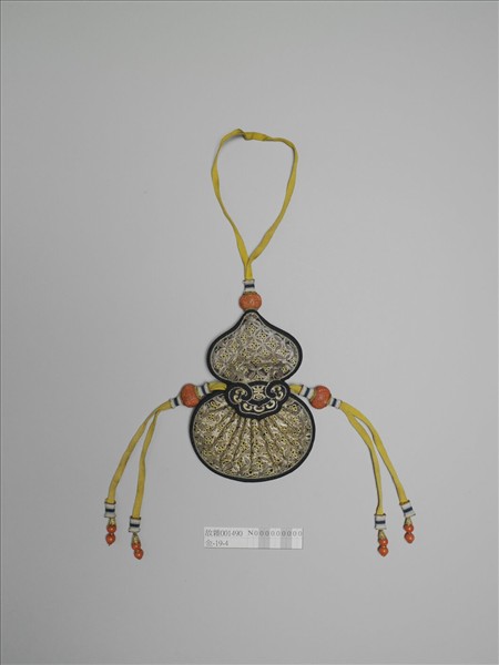 壓金銀絲蒲蘆式荷包