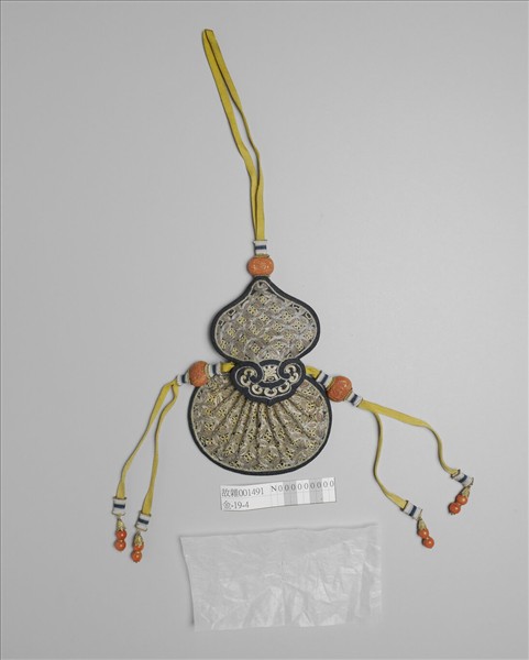 壓金銀絲蒲蘆式荷包