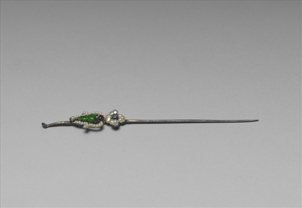 嵌珠翠玉耳挖簪