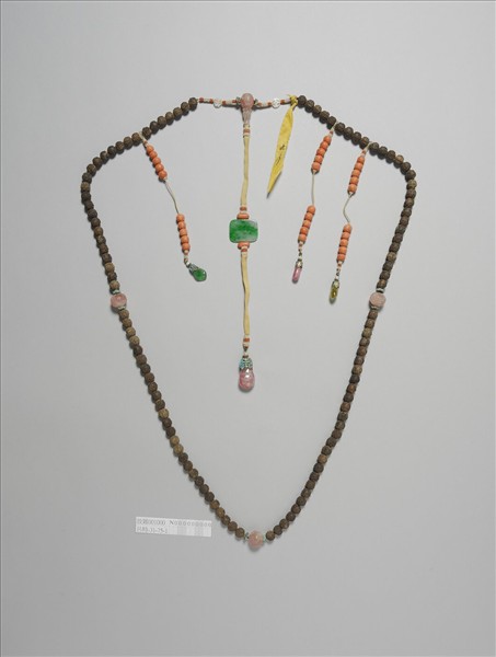 茄楠木刻「喜」字朝珠