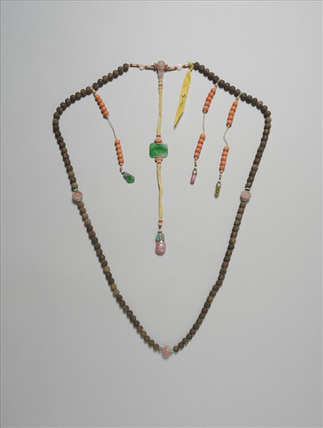 茄楠木刻「喜」字朝珠