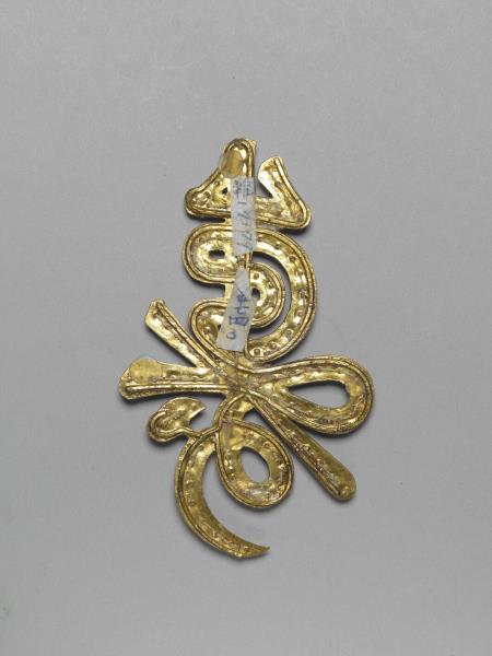 鍍金嵌珍珠壽字式帽正