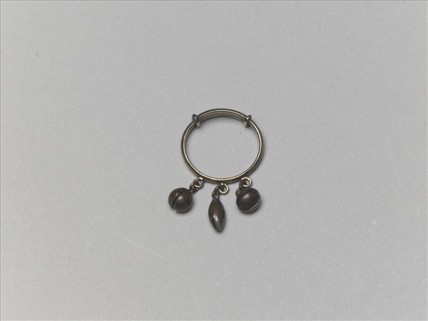 銀鍍金鈴鐺戒指