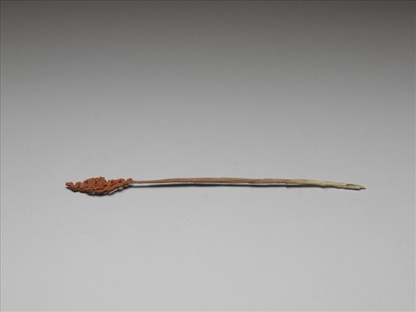 鍍金珊瑚珠囍字首簪