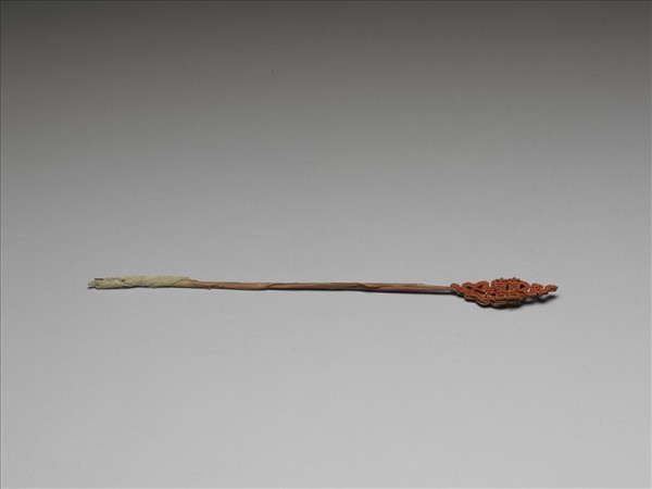 鍍金珊瑚珠囍字首簪