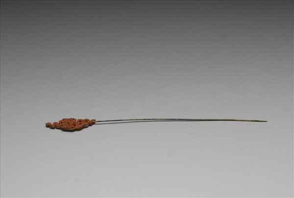 鍍金珊瑚珠囍字首簪