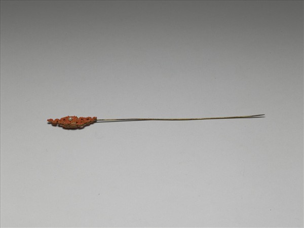 鍍金珊瑚珠囍字首簪