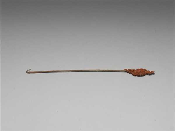 鍍金珊瑚珠囍字首簪