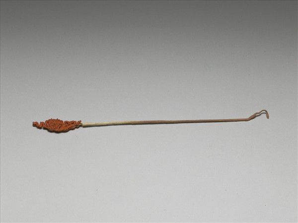 鍍金珊瑚珠囍字首簪