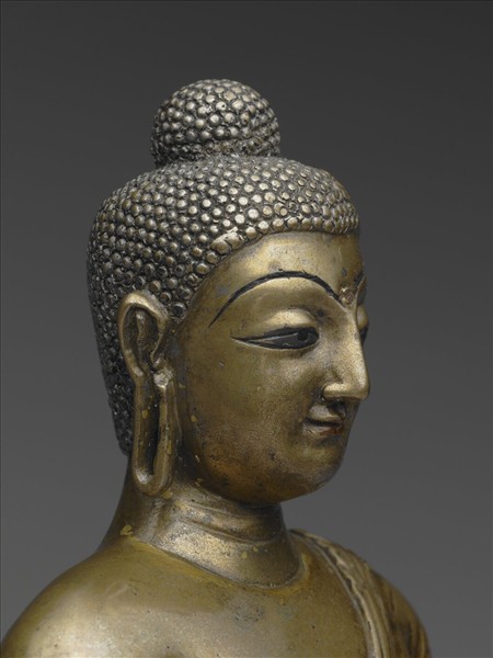 印度 喀什米爾 七世紀 黃銅 佛坐像