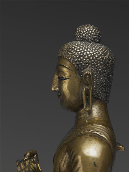 印度 喀什米爾 七世紀 黃銅 佛坐像