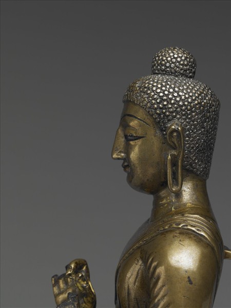 印度 喀什米爾 七世紀 黃銅 佛坐像