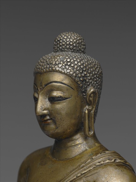 印度 喀什米爾 七世紀 黃銅 佛坐像