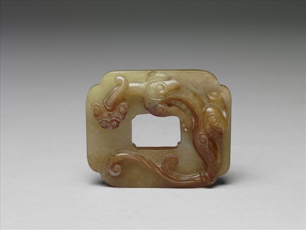 玉螭虎方形飾件