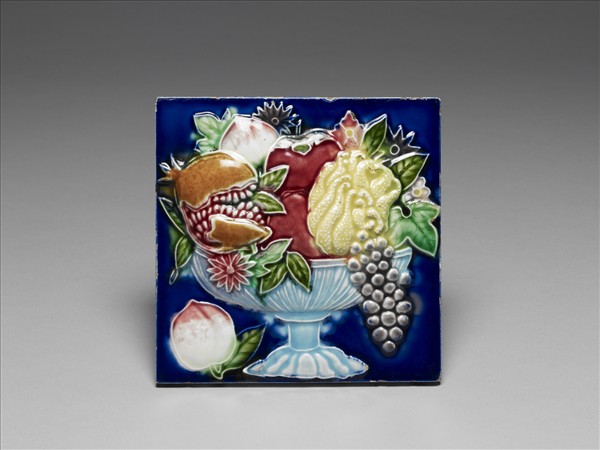 二十世紀上半葉日本瓜果盆供圖瓷磚