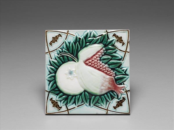 二十世紀上半葉日本石榴圖瓷磚