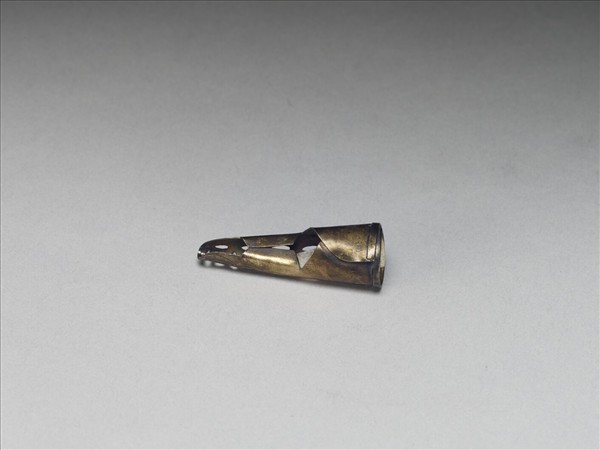 銀鎏金鏤空錢紋指甲套