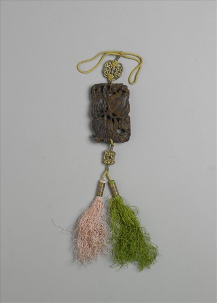 茄楠木雕三多香佩