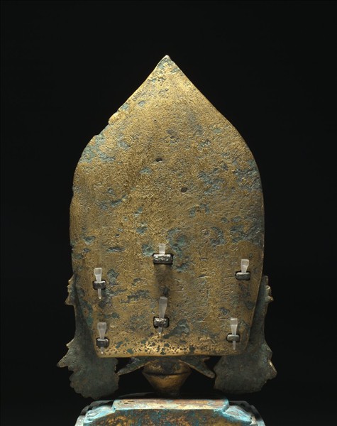 中國 北齊 天保三年銘（552） 銅鎏金 立佛三尊像