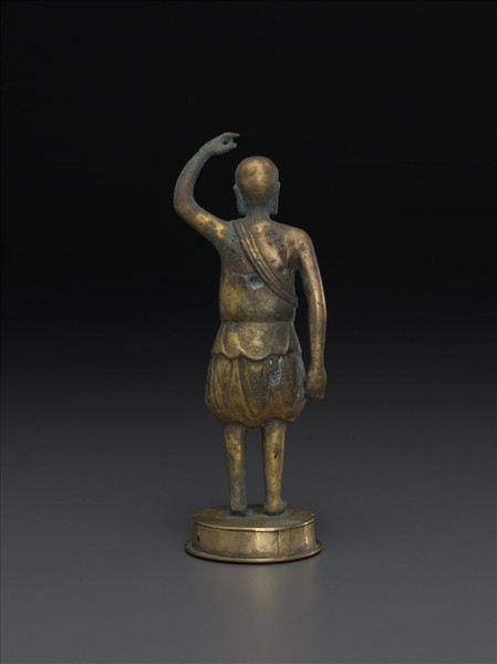 韓國 朝鮮時代 銅鎏金 誕生佛像