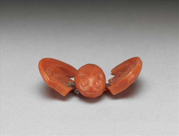 珊瑚嵌珠蝙蝠簪