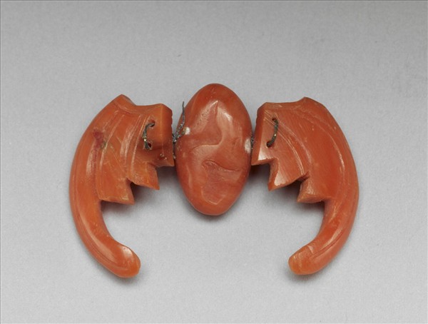 珊瑚嵌珠蝙蝠簪