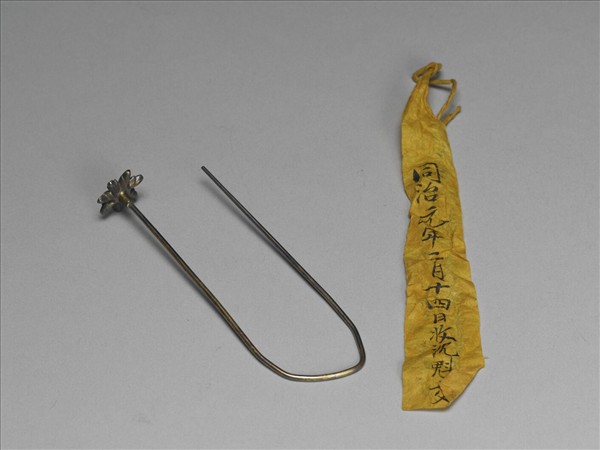 玻璃花首銀鍍簪