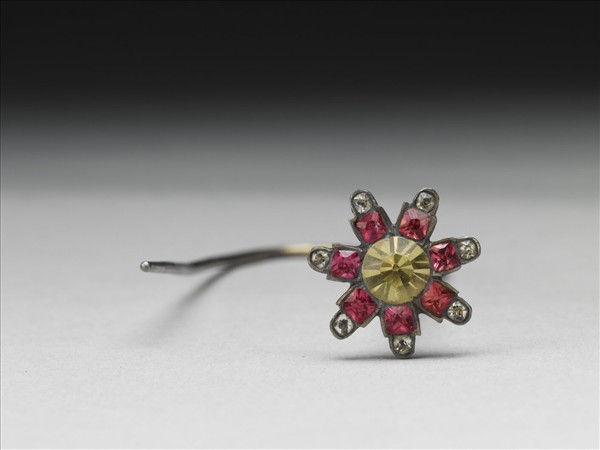 玻璃花首銀鍍簪