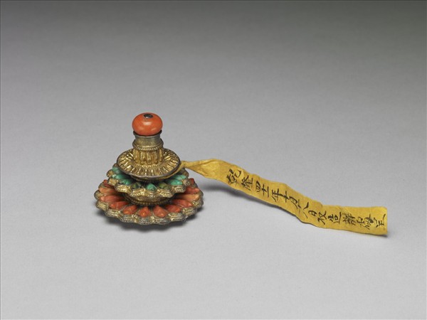 銀嵌珊瑚松石結子